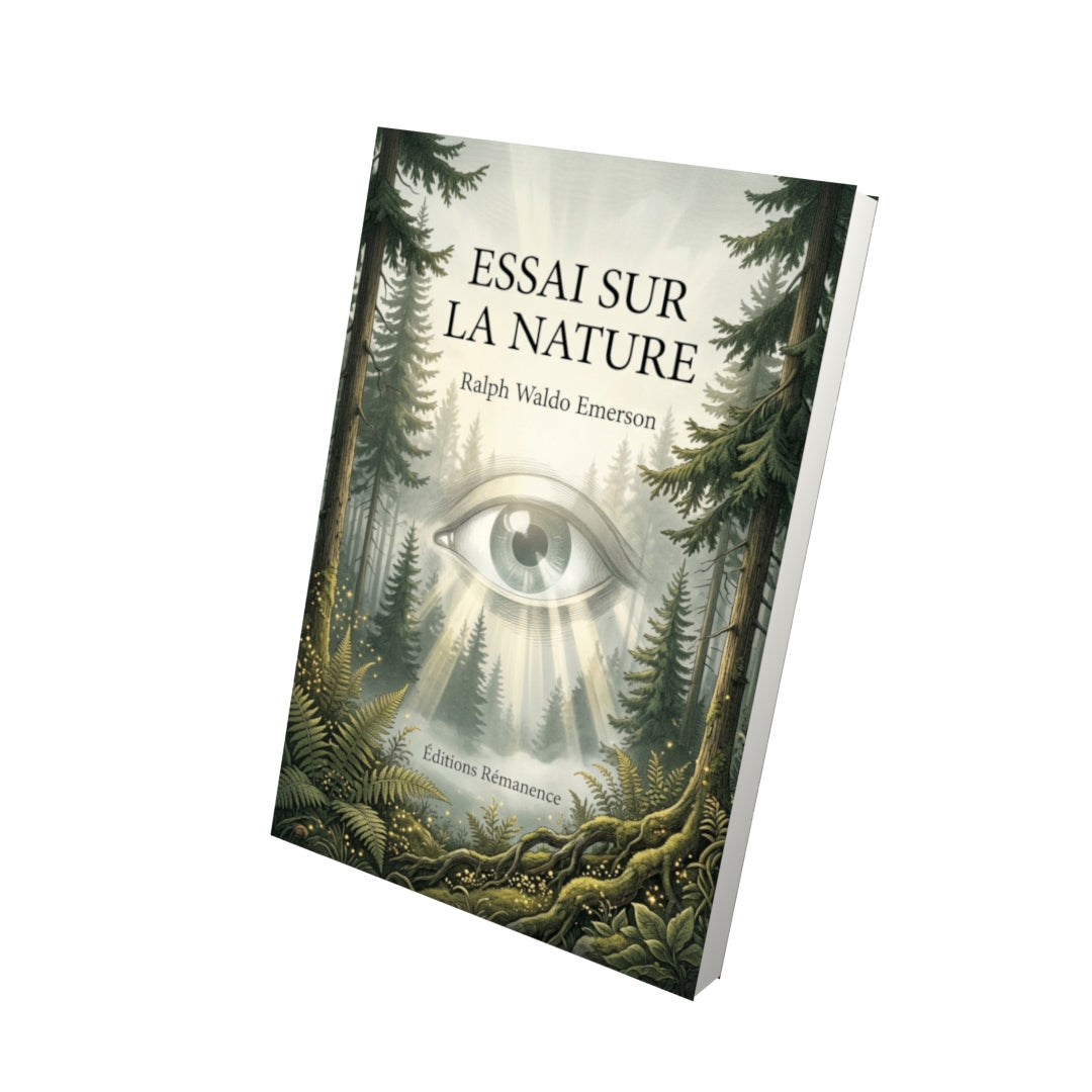 Livre Essai sur la nature par Ralph Waldo Emerson - Vue 3D - Editions Remanence