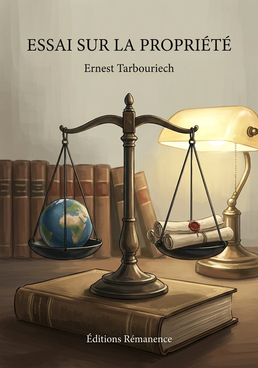 Livre Essai sur la propriété par Ernest Tarbouriech - Couverture - Editions Remanence
