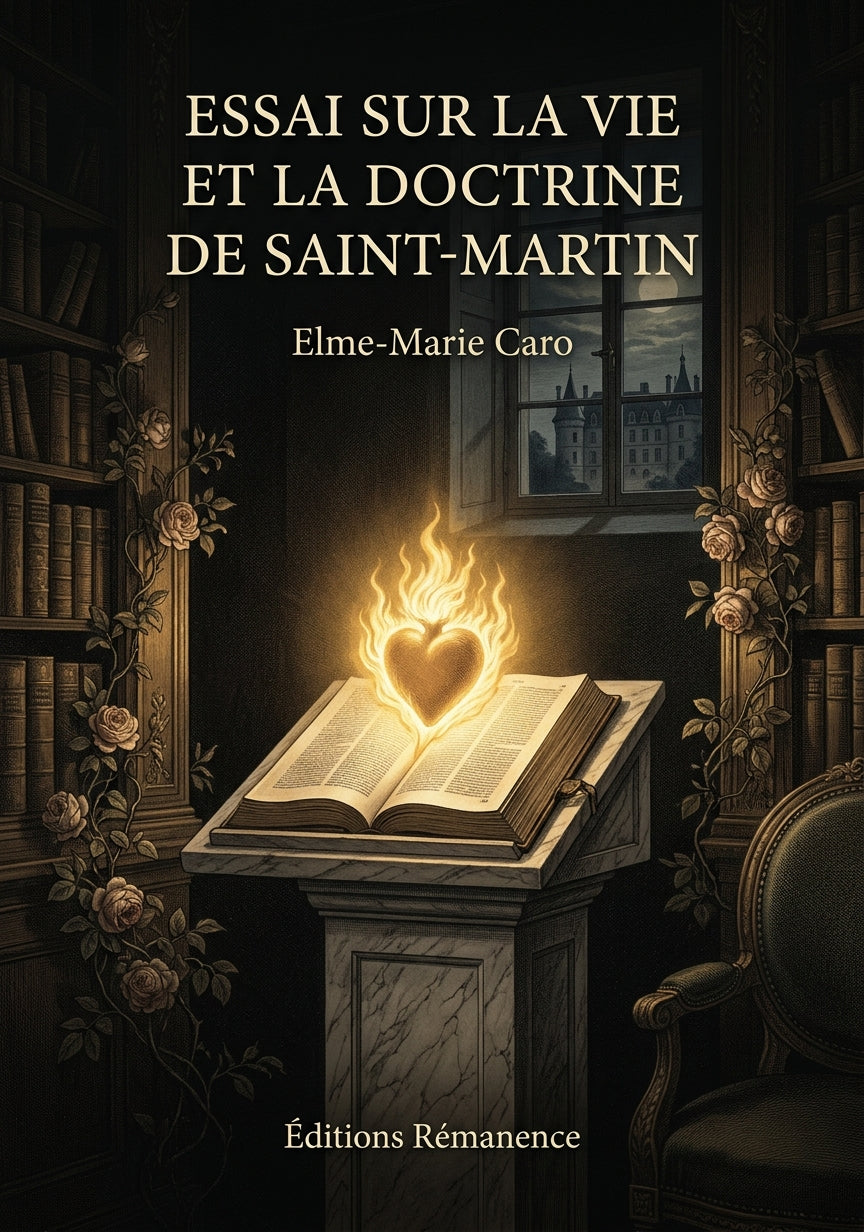 Livre Essai sur la vie et la doctrine de Saint-Martin par Elme-Marie Caro - Couverture - Editions Remanence