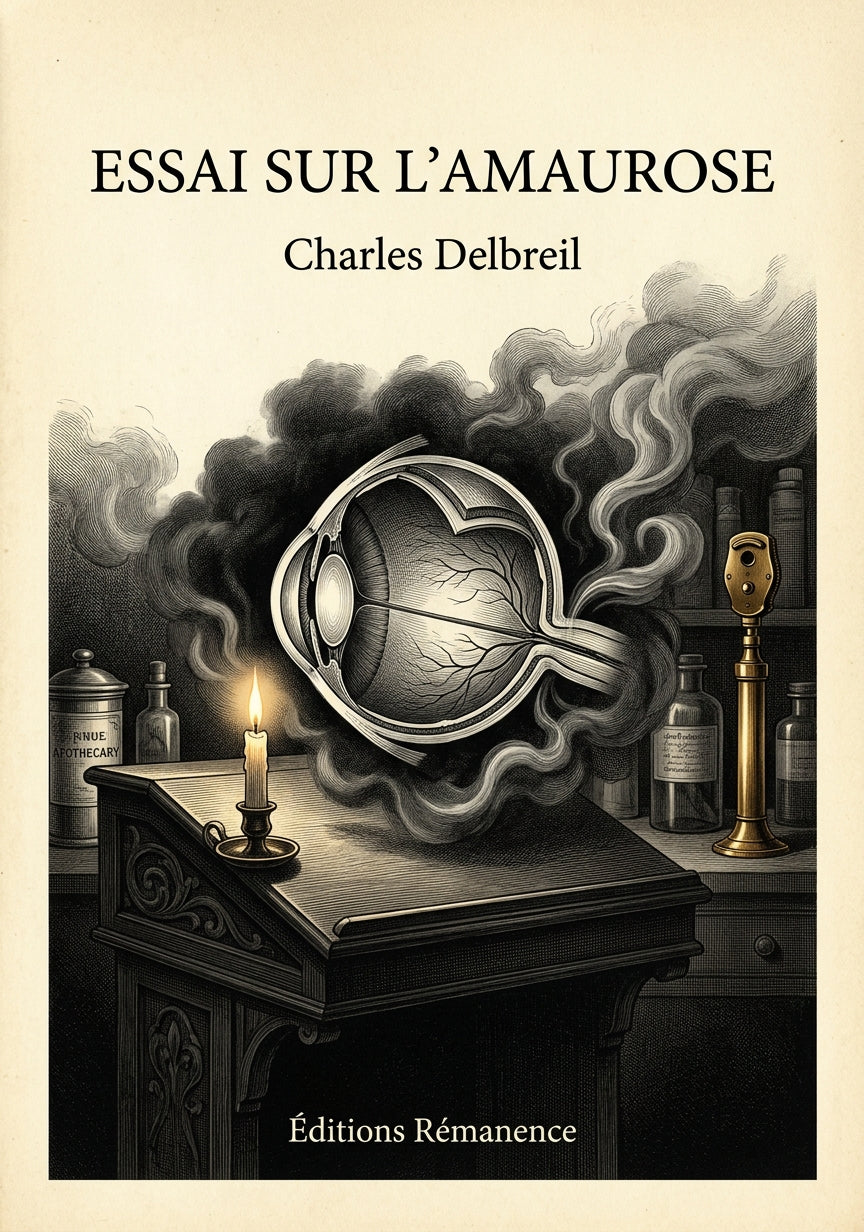 Livre Essai sur l’amaurose par Charles Delbreil - Couverture - Editions Remanence