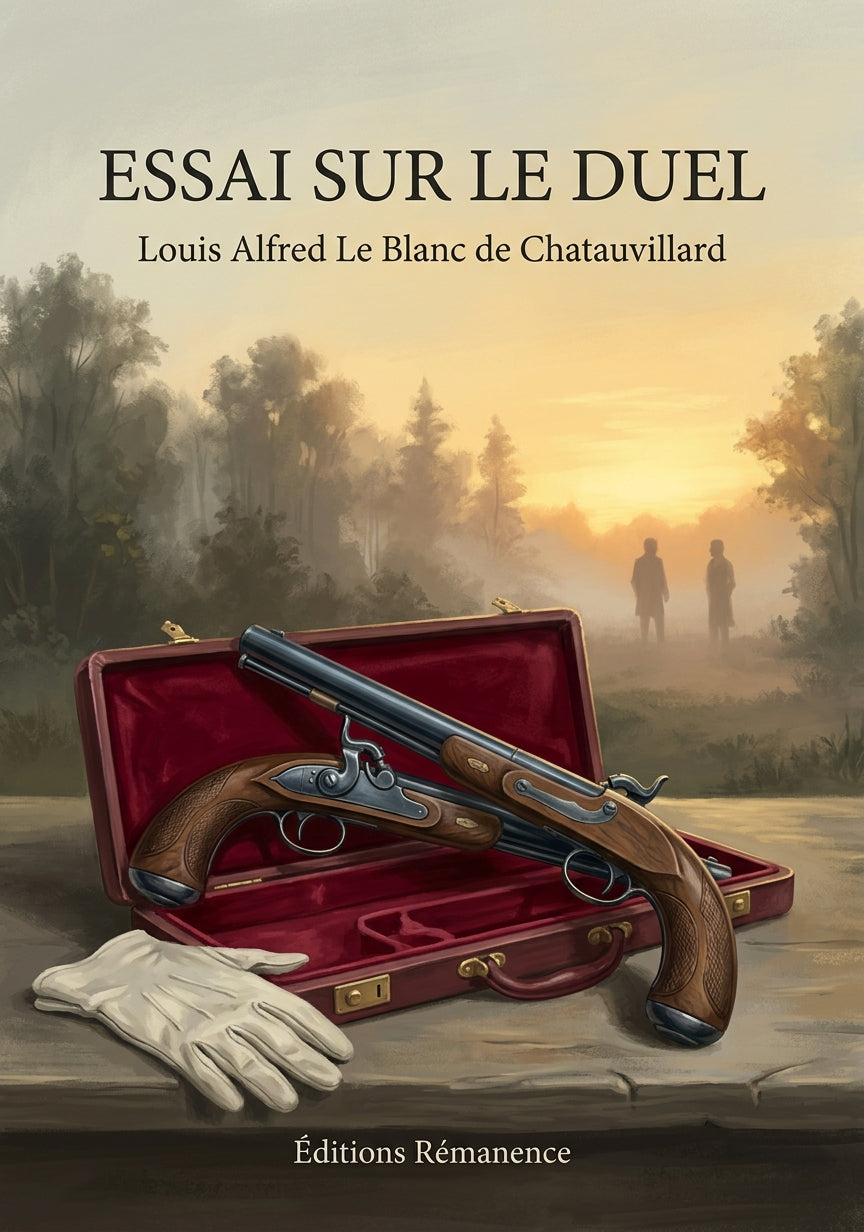 Livre Essai sur le duel par Louis Alfred Le Blanc de Chatauvillard - Couverture - Editions Remanence