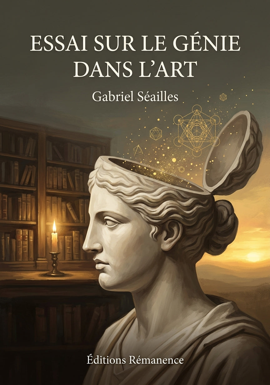 Livre Essai sur le génie dans l’art par Gabriel Séailles - Couverture - Editions Remanence