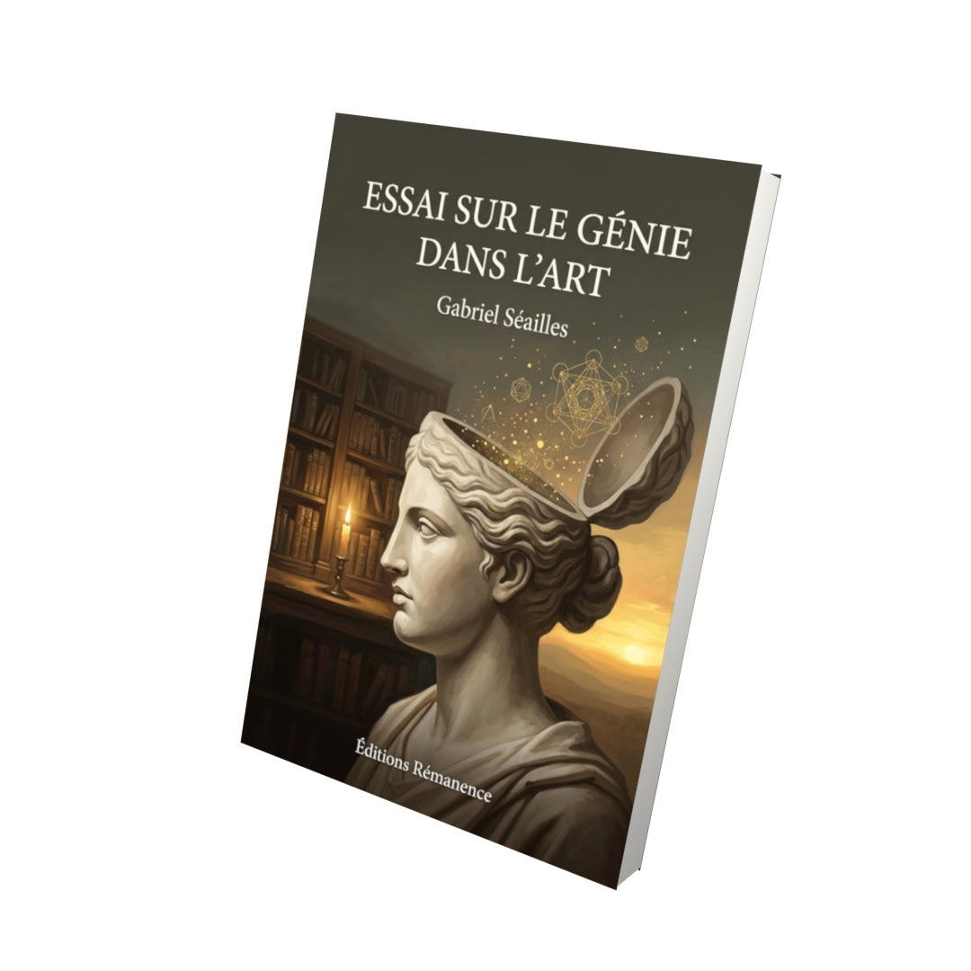 Livre Essai sur le génie dans l’art par Gabriel Séailles - Vue 3D - Editions Remanence