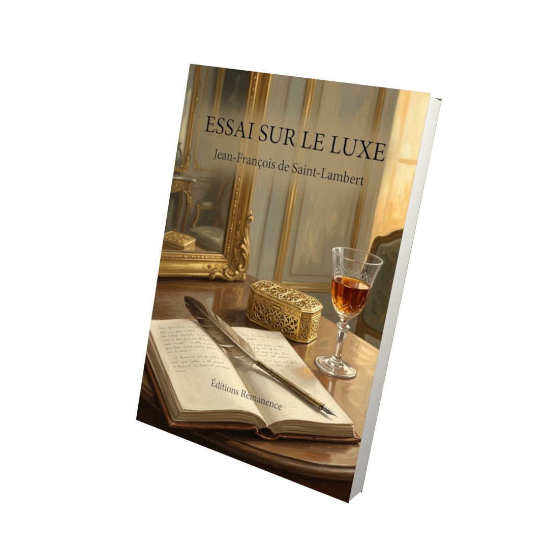 Livre Essai sur le luxe par Jean-François de Saint-Lambert - Vue 3D - Editions Remanence