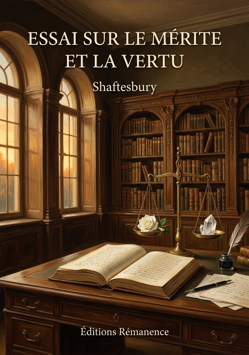 Livre Essai sur le mérite et la vertu par Shaftesbury - Couverture - Editions Remanence