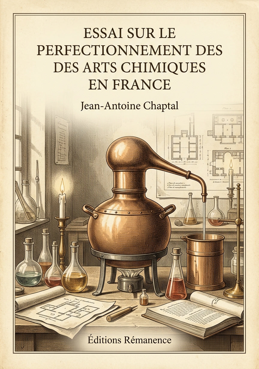 Livre Essai sur le perfectionnement des arts chimiques en France par Jean-Antoine Chaptal - Couverture - Editions Remanence