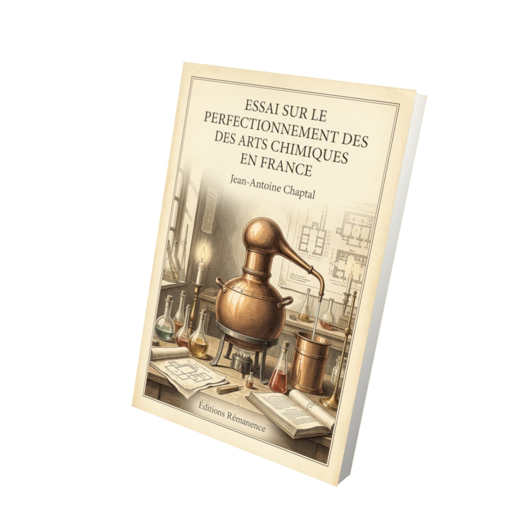 Livre Essai sur le perfectionnement des arts chimiques en France par Jean-Antoine Chaptal - Vue 3D - Editions Remanence