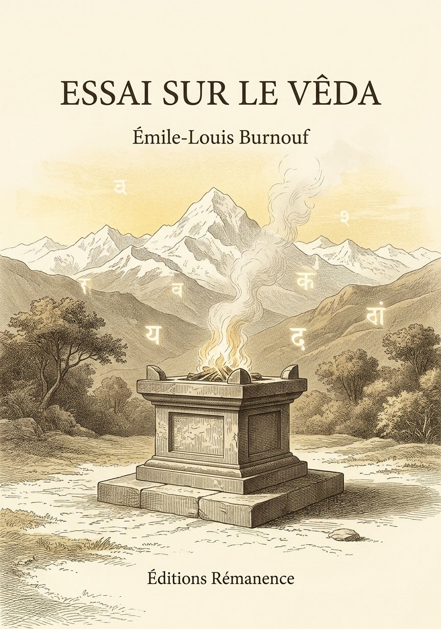 Livre Essai sur le Vêda par Émile-Louis Burnouf - Couverture - Editions Remanence