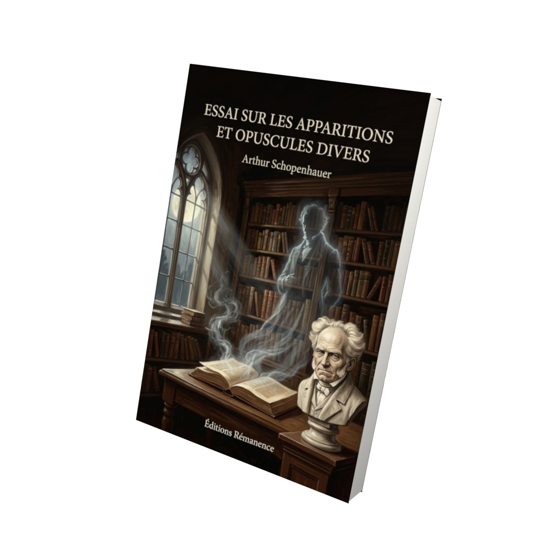 Livre Essai sur les apparitions et opuscules divers par Arthur Schopenhauer - Vue 3D - Editions Remanence