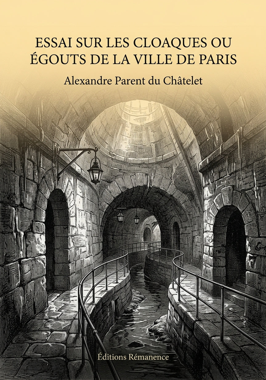 Livre Essai sur les cloaques ou égouts de la ville de Paris par Alexandre Parent du Châtelet - Couverture - Editions Remanence