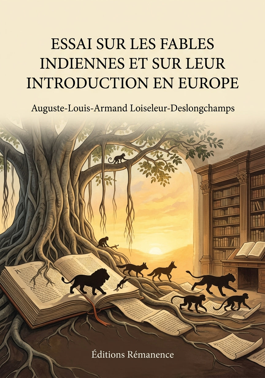 Livre Essai sur les fables indiennes et sur leur introduction en Europe par Auguste-Louis-Armand Loiseleur-Deslongchamps - Couverture - Editions Remanence
