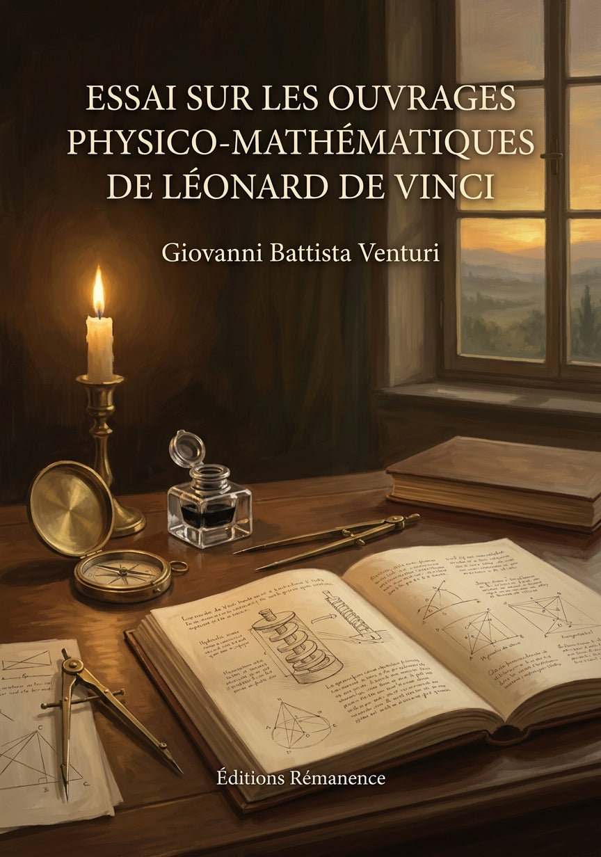 Livre Essai sur les ouvrages physico-mathématiques de Léonard de Vinci par Giovanni Battista Venturi - Couverture - Editions Remanence