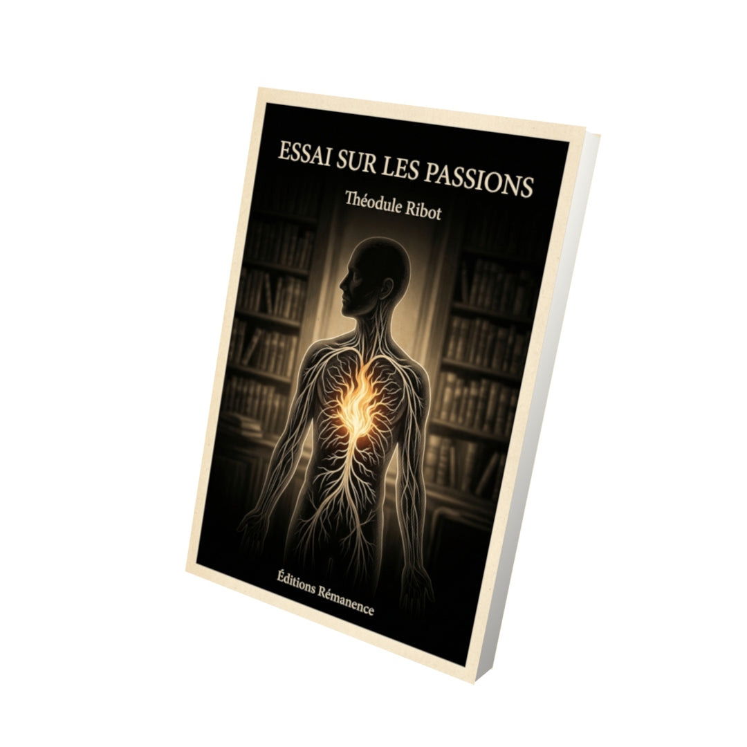 Livre Essai sur les passions par Théodule Ribot - Vue 3D - Editions Remanence