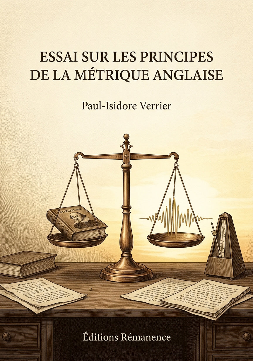 Livre Essai sur les principes de la métrique anglaise par Paul-Isidore Verrier - Couverture - Editions Remanence