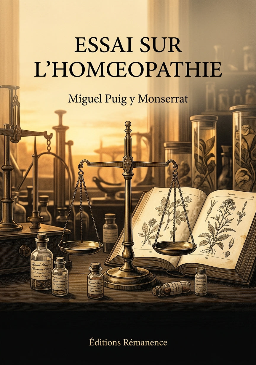 Livre Essai sur l’homœopathie par Miguel Puig y Monserrat - Couverture - Editions Remanence