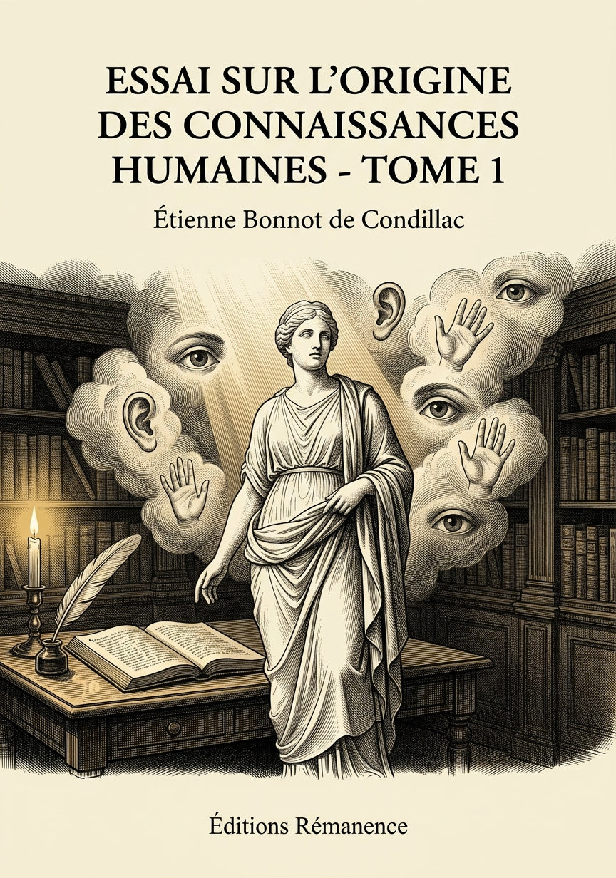 Livre Essai sur l’origine des connaissances humaines - Tome 2 par Étienne Bonnot de Condillac - Couverture - Editions Remanence