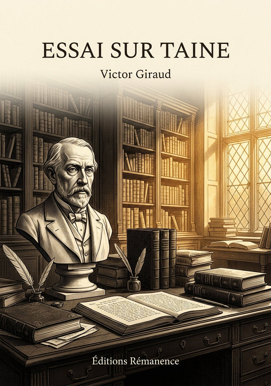 Livre Essai sur Taine par Victor Giraud - Couverture - Editions Remanence