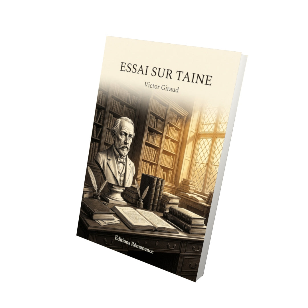 Livre Essai sur Taine par Victor Giraud - Vue 3D - Editions Remanence