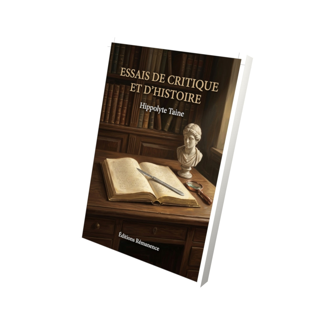 Livre Essais de critique et d’histoire par Hippolyte Taine - Vue 3D - Editions Remanence