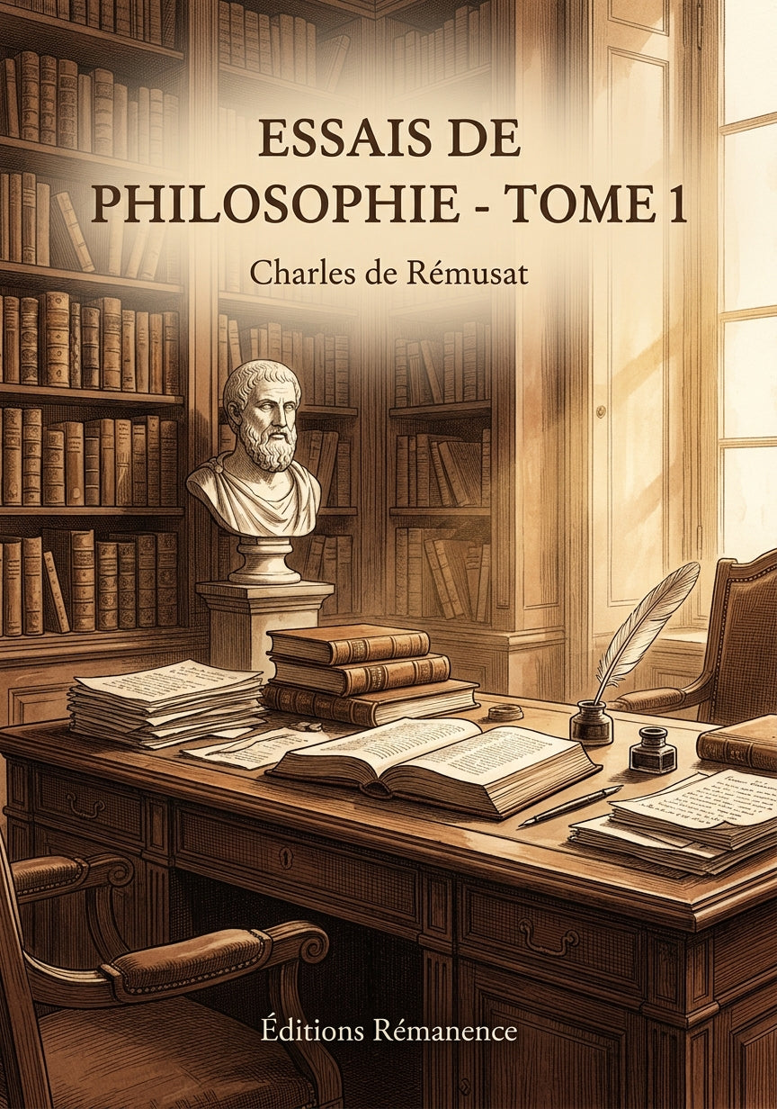 Livre Essais de philosophie - Tome 1 par Charles de Rémusat - Couverture - Editions Remanence