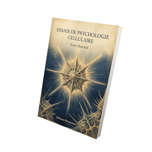 Livre Essais de psychologie cellulaire par Ernst Haeckel - Vue 3D - Editions Remanence