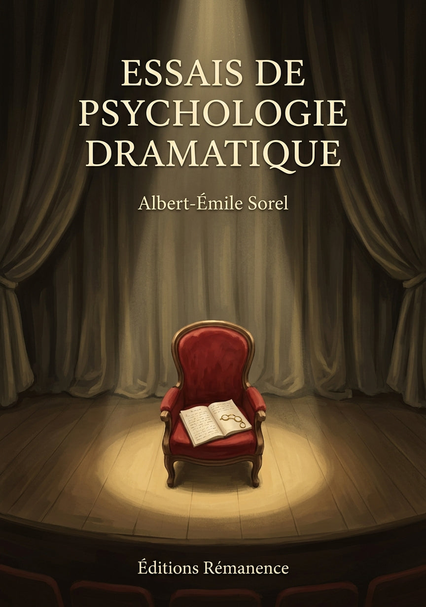 Livre Essais de psychologie dramatique par Albert-Émile Sorel - Couverture - Editions Remanence
