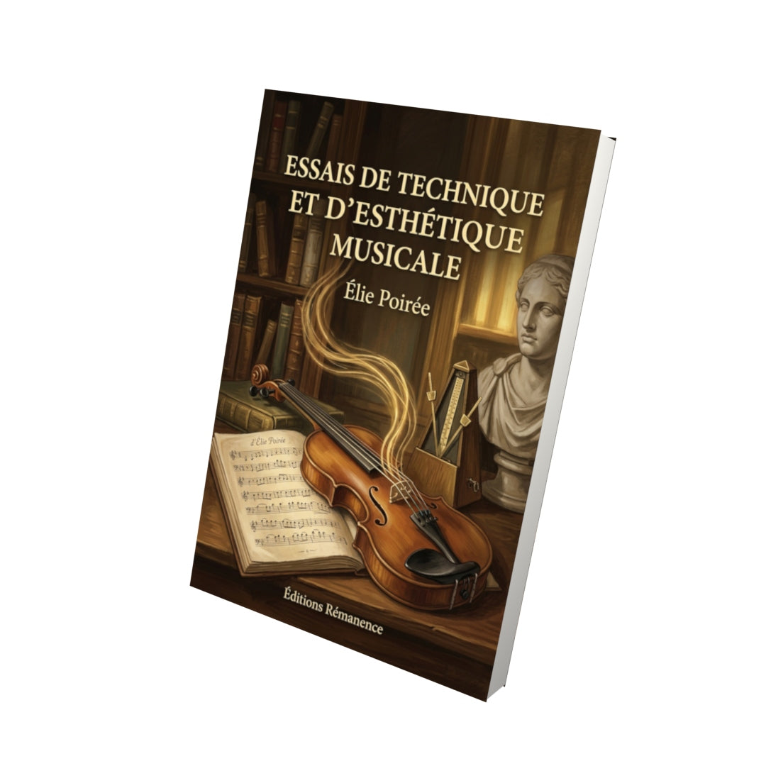 Livre Essais de Technique et d’Esthétique musicale par Élie Poirée - Vue 3D - Editions Remanence
