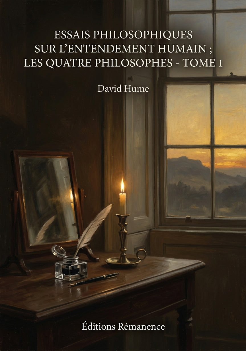 Livre Essais philosophiques sur l’entendement humain ; Les Quatre Philosophes - Tome 1 par David Hume - Couverture - Editions Remanence