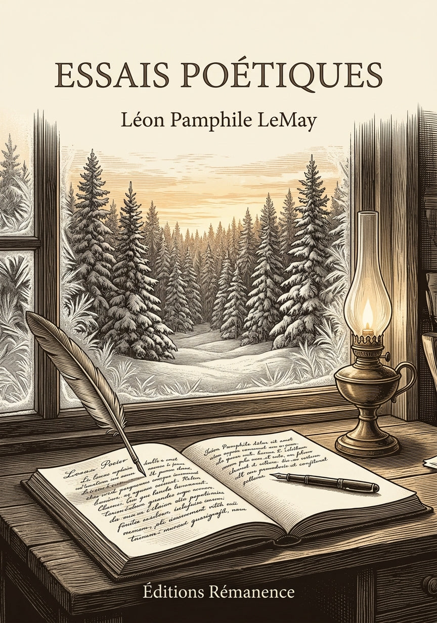 Livre Essais poétiques par Léon Pamphile LeMay - Couverture - Editions Remanence