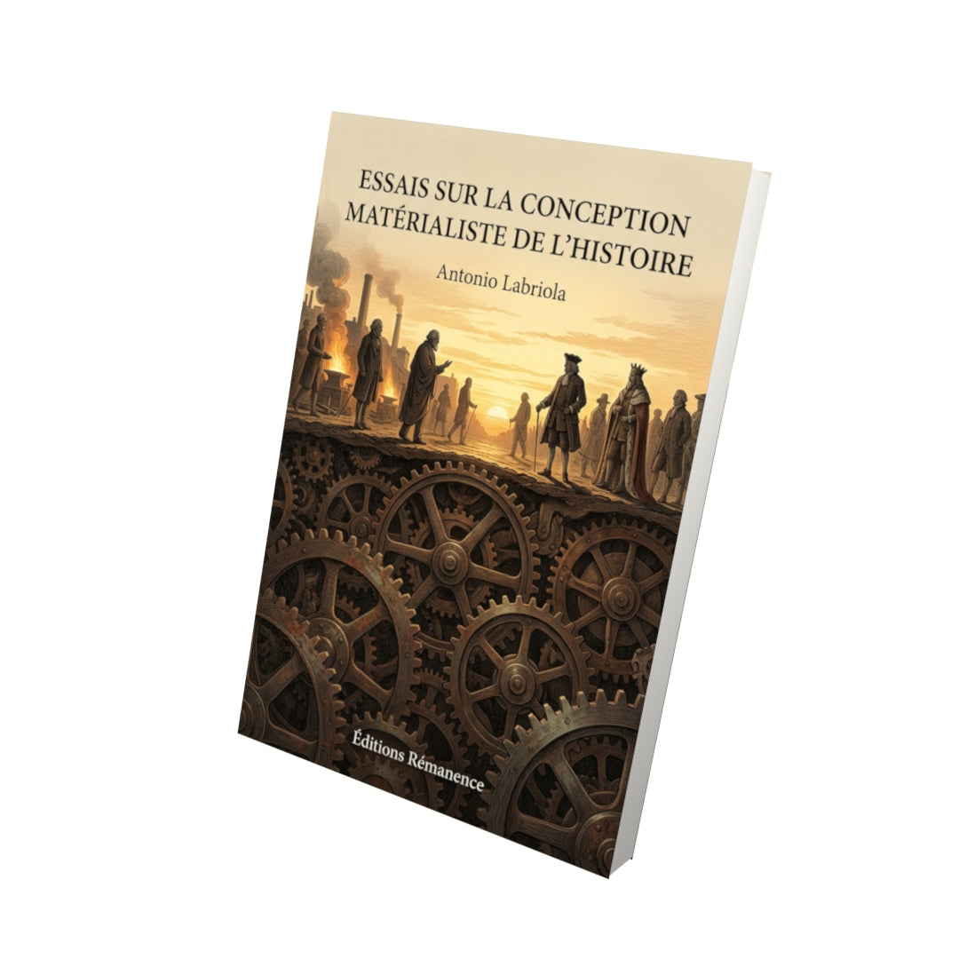 Livre Essais sur la conception matérialiste de l’histoire par Antonio Labriola - Vue 3D - Editions Remanence