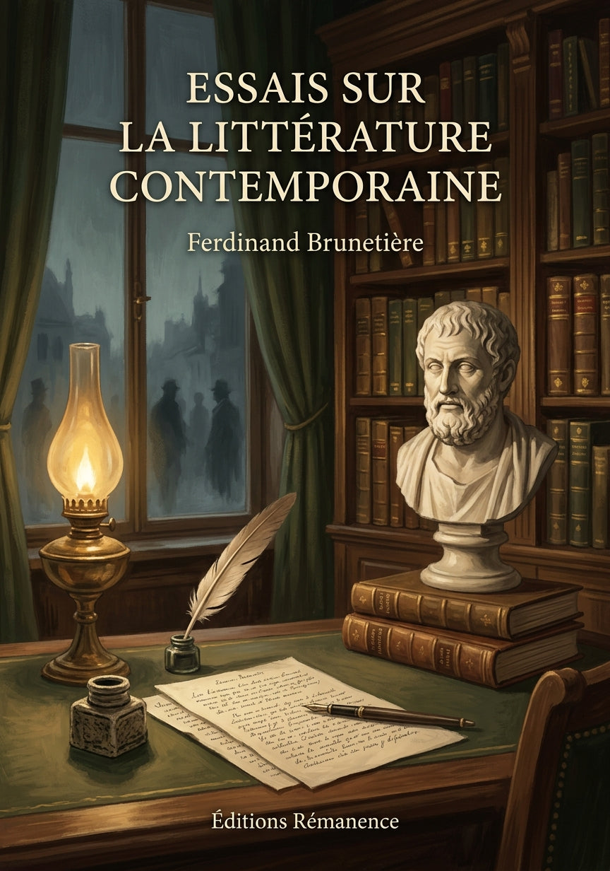 Livre Essais sur la littérature contemporaine par Ferdinand Brunetière - Couverture - Editions Remanence