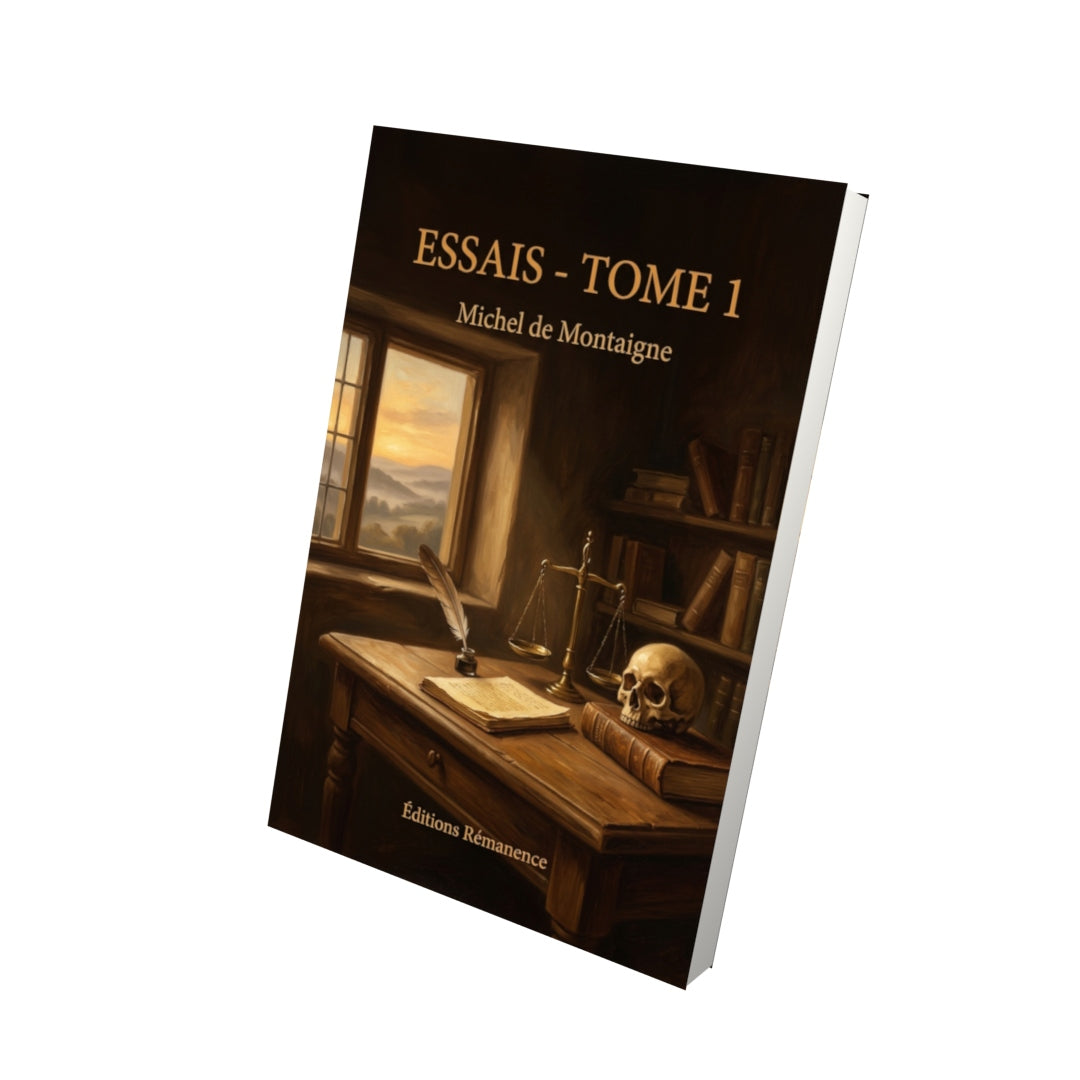 Livre Essais - Tome 1 par Michel de Montaigne - Vue 3D - Editions Remanence