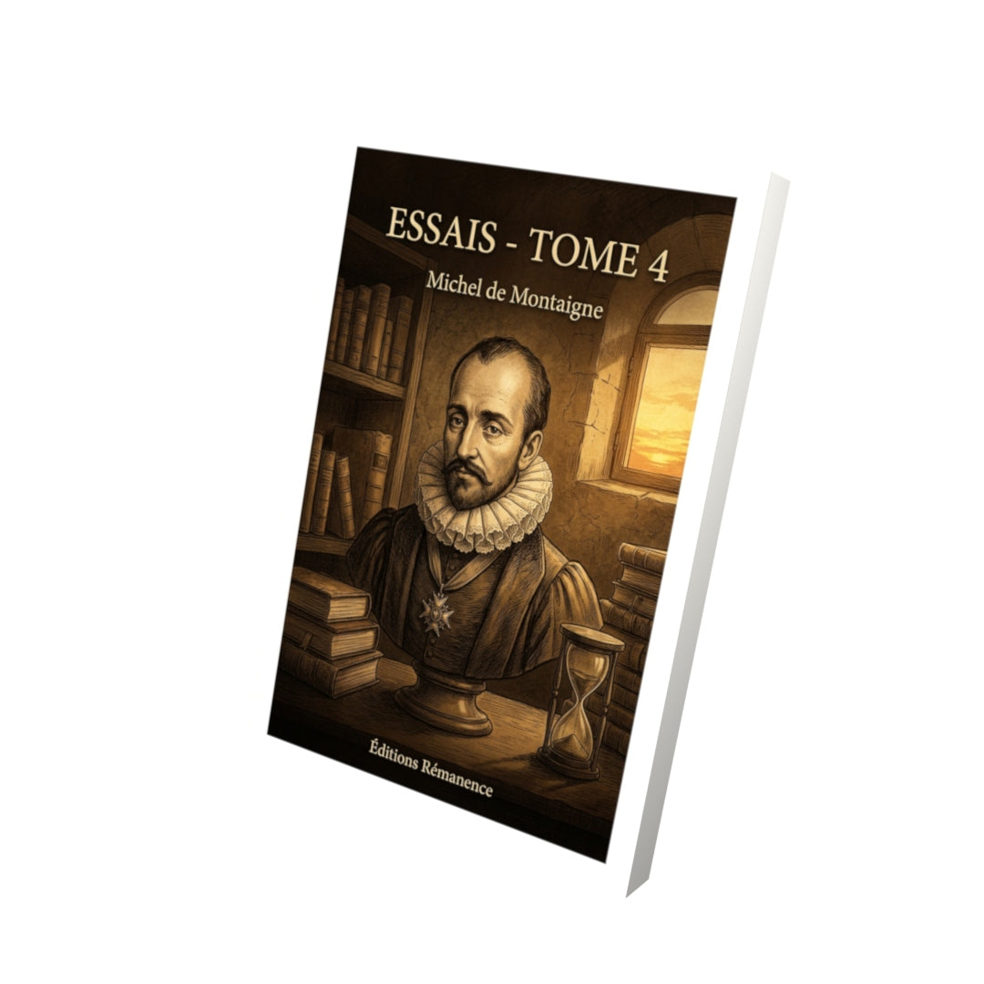Livre Essais - Tome 4 par Michel de Montaigne - Vue 3D - Editions Remanence