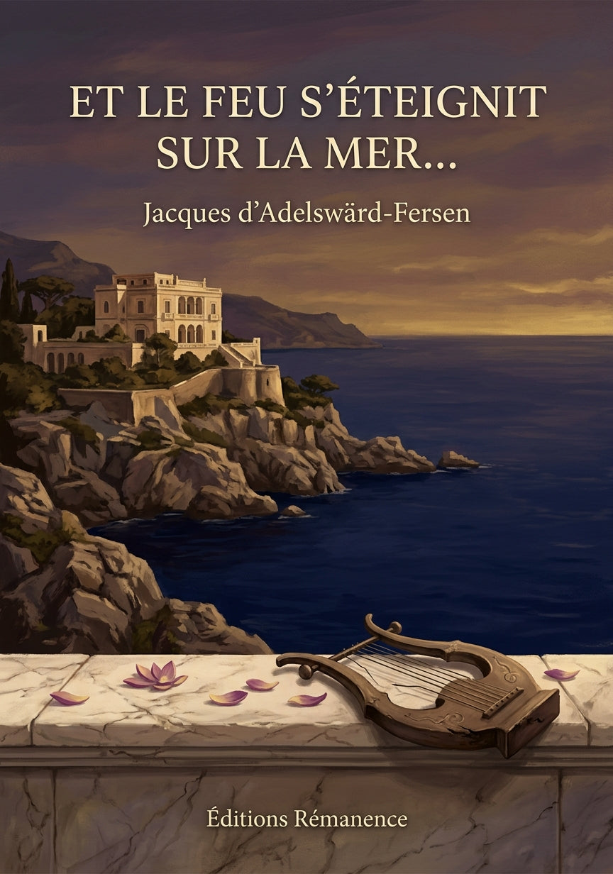 Livre Et le feu s’éteignit sur la mer… par Jacques d’Adelswärd-Fersen - Couverture - Editions Remanence