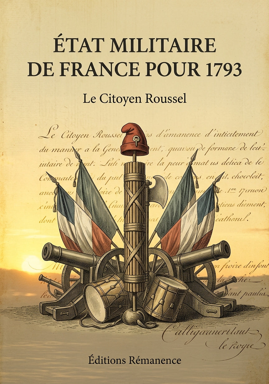 Livre État militaire de France pour 1793 par Le Citoyen Roussel - Couverture - Editions Remanence