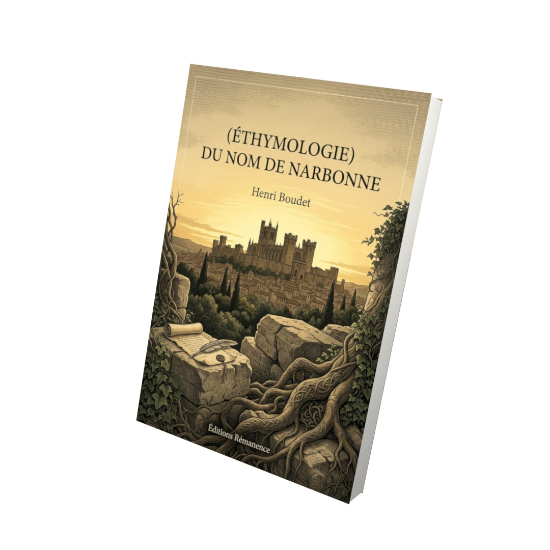 Livre Éthymologie) du nom de Narbonne - Henri Boudet - Vue 3D - Editions Remanence