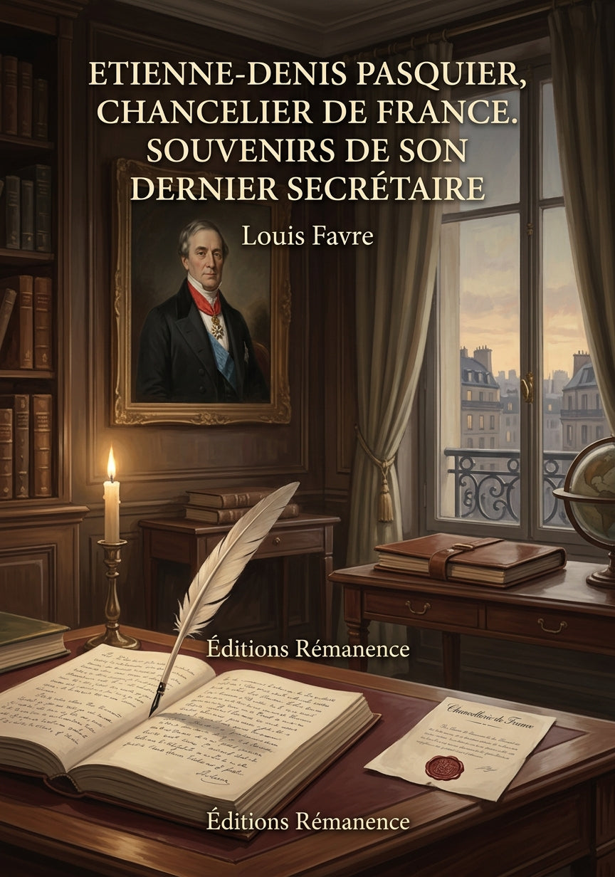 Livre Etienne-Denis Pasquier, chancelier de France. Souvenirs de son dernier secrétaire par Louis Favre - Couverture - Editions Remanence