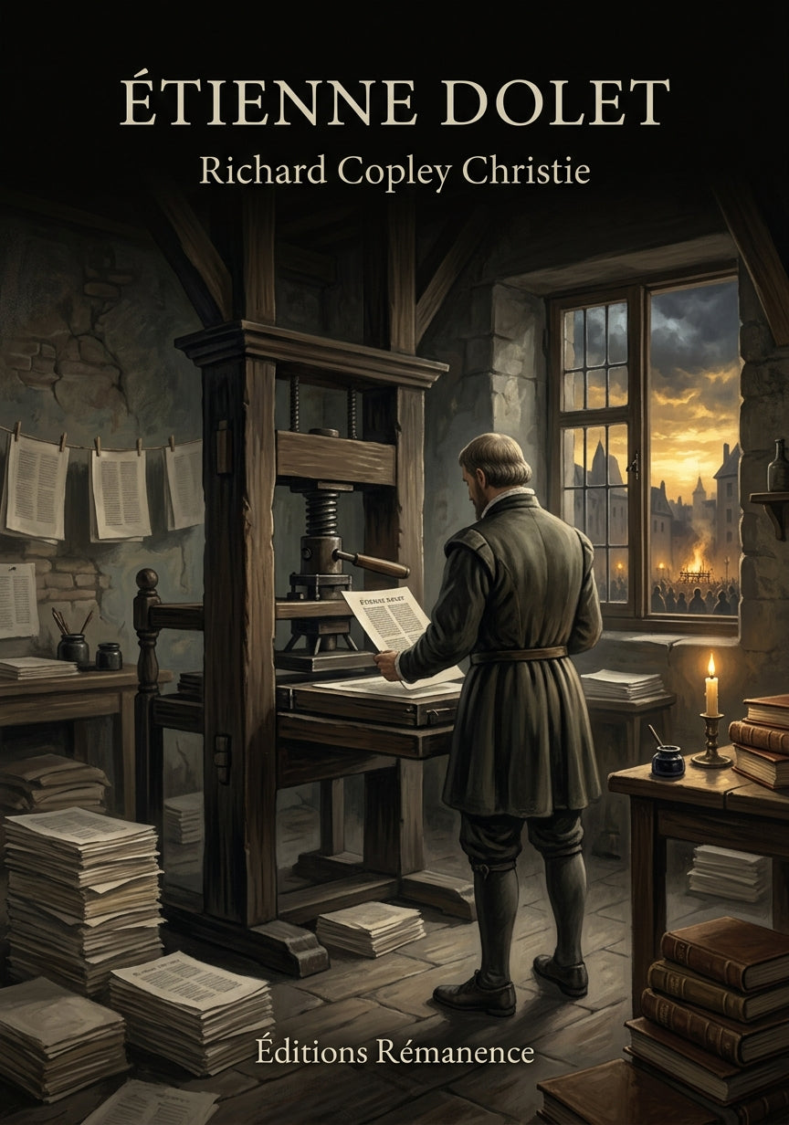 Livre Étienne Dolet par Richard Copley Christie - Couverture - Editions Remanence