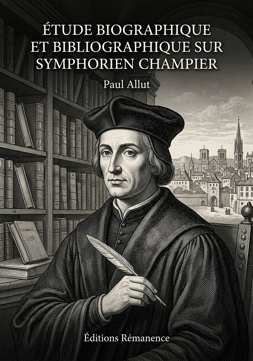 Livre Étude biographique et bibliographique sur Symphorien Champier par Paul Allut - Couverture - Editions Remanence