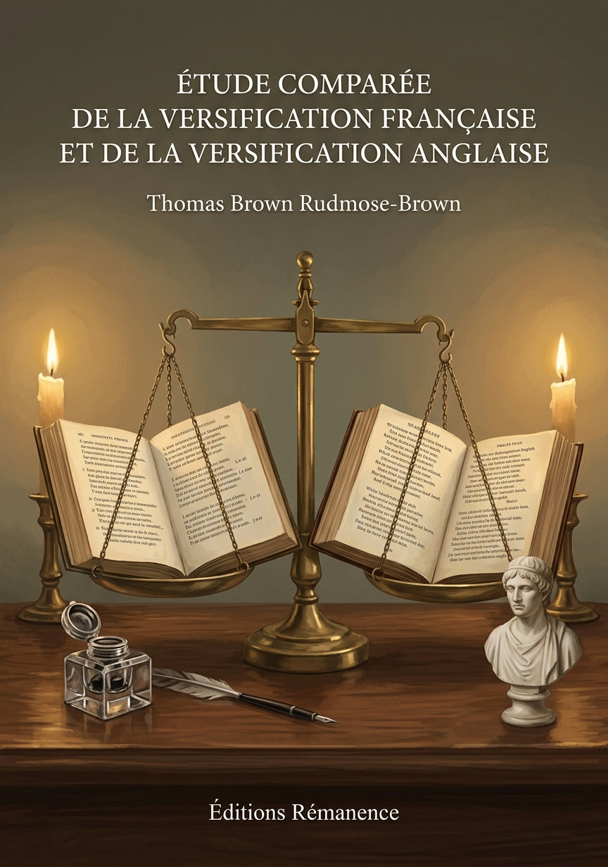 Livre Étude comparée de la versification française et de la versification anglaise par Thomas Brown Rudmose-Brown - Couverture - Editions Remanence