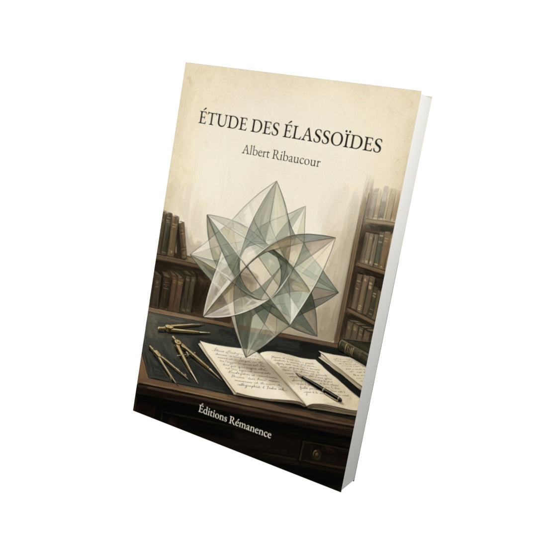 Livre Étude des Élassoïdes - Albert Ribaucour - Vue 3D - Editions Remanence