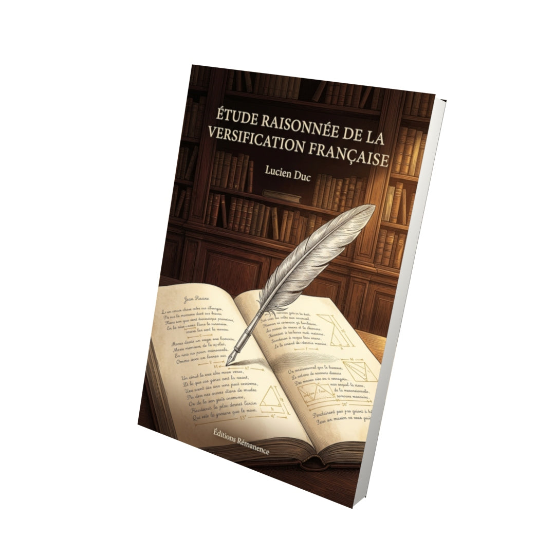 Livre Étude raisonnée de la versification française par Lucien Duc - Vue 3D - Editions Remanence