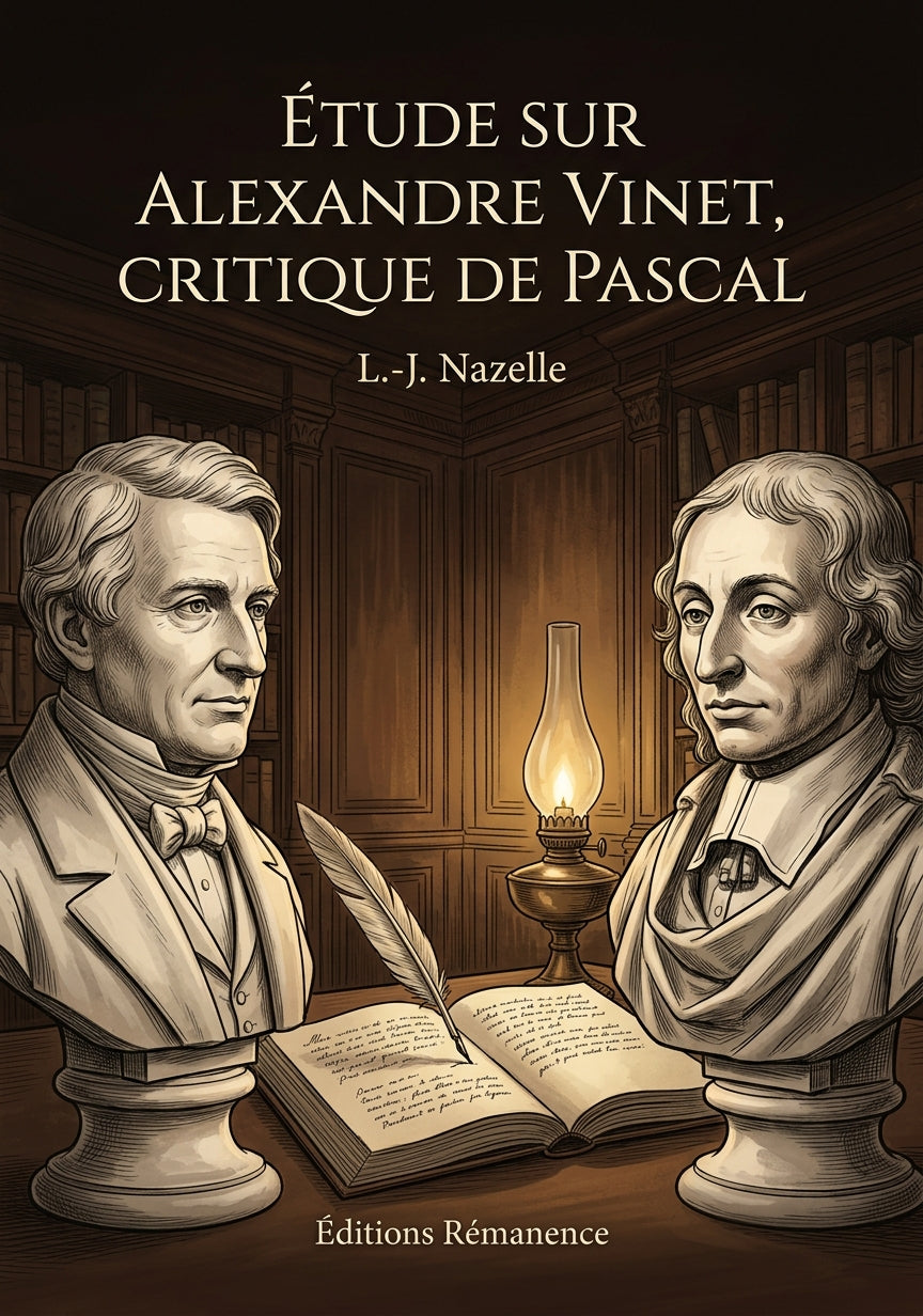 Livre Étude sur Alexandre Vinet, critique de Pascal par L.-J. Nazelle - Couverture - Editions Remanence