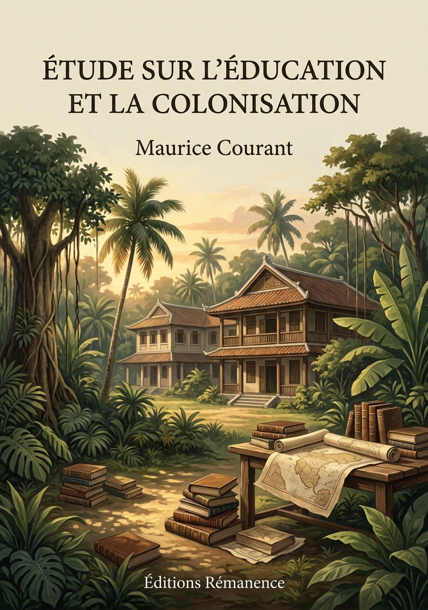 Livre Étude sur l'éducation et la colonisation par Maurice Courant - Couverture - Editions Remanence