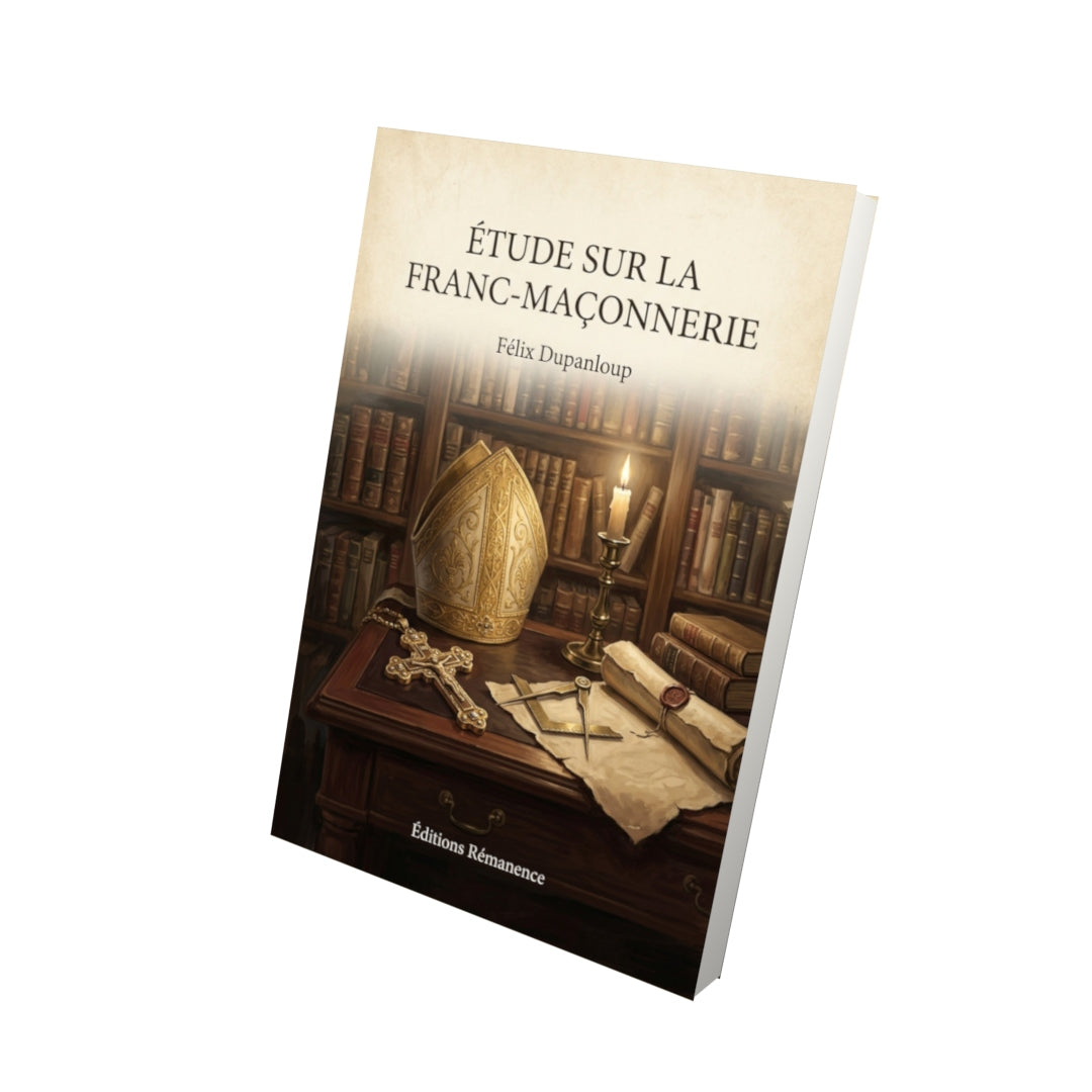 Livre Étude sur la Franc-Maçonnerie - Félix Dupanloup - Vue 3D - Editions Remanence
