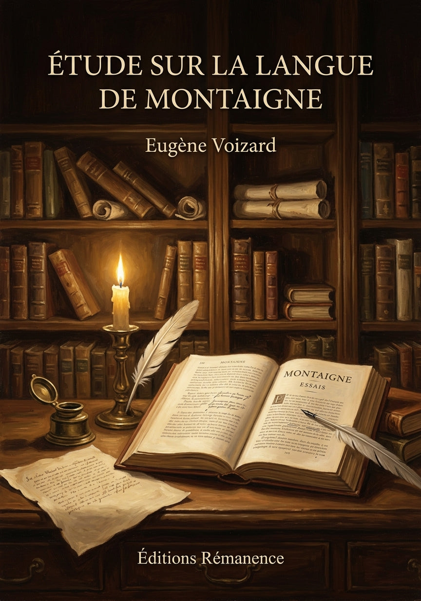 Livre Étude sur la langue de Montaigne par Eugène Voizard - Couverture - Editions Remanence