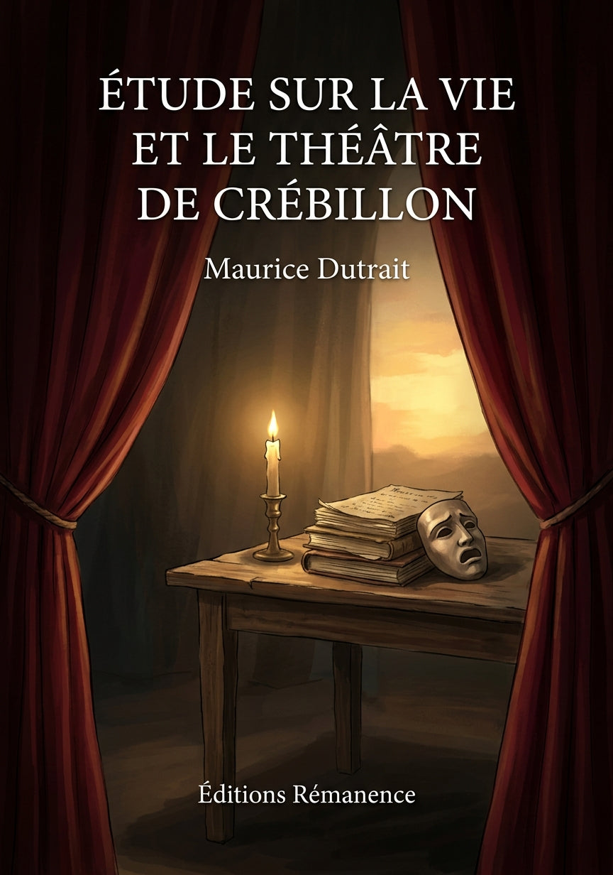 Livre Étude sur la vie et le théâtre de Crébillon par Maurice Dutrait - Couverture - Editions Remanence