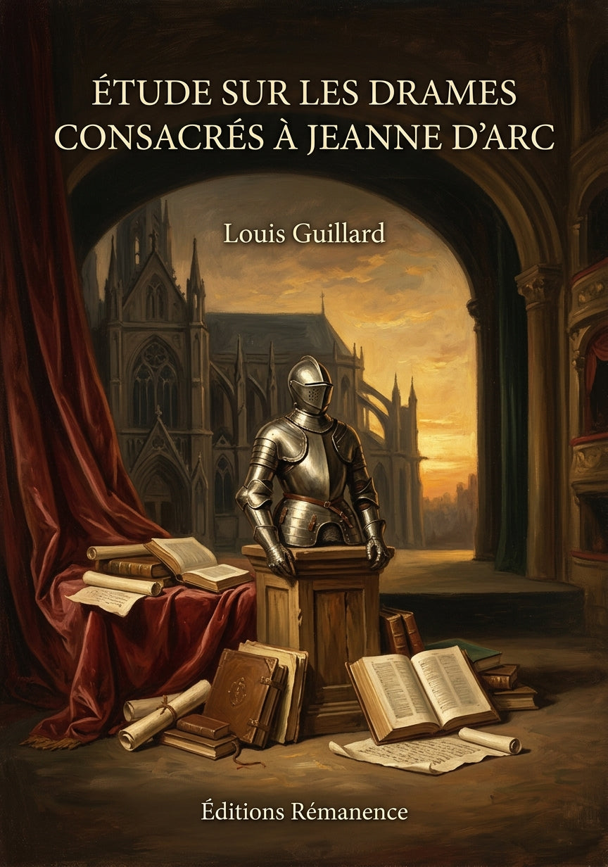 Livre Étude sur les drames consacrés à Jeanne d’Arc par Louis Guillard - Couverture - Editions Remanence