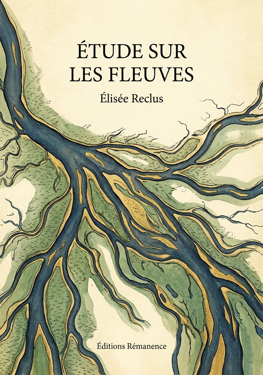 Livre Étude sur les fleuves par Élisée Reclus - Couverture - Editions Remanence