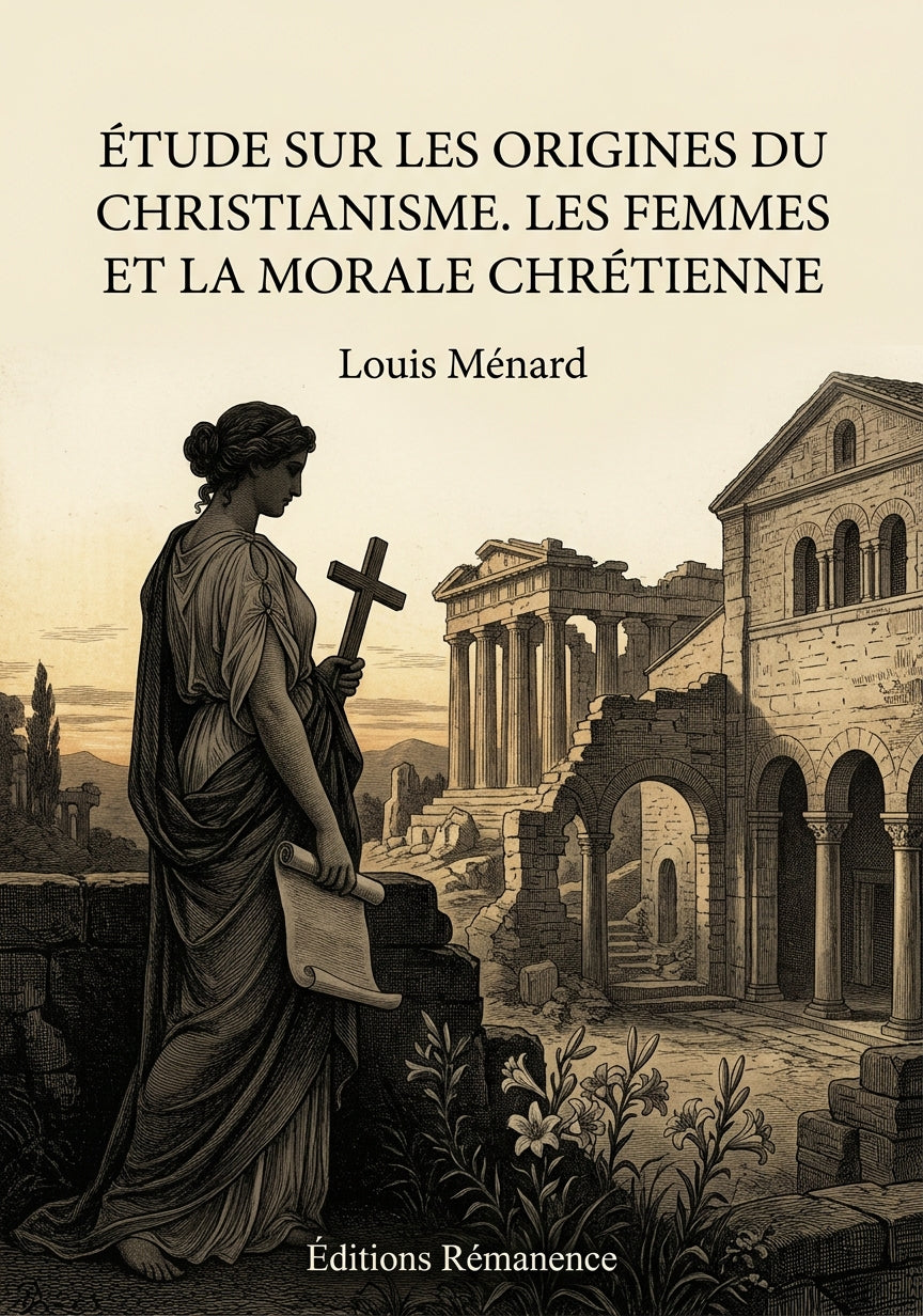Livre Étude sur les origines du Christianisme. Les Femmes et la morale chrétienne par Louis Ménard - Couverture - Editions Remanence